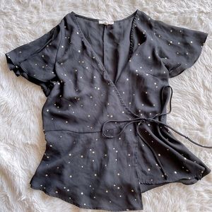 GB Star Print Wrap Top